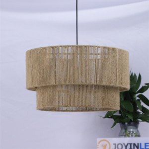 Lampada da Soffitto Semi-Incasso Stile Boho Farmhouse Joyinled, Doppio Strato 17.7\", <span class=keywords><strong>Paralume</strong></span> <span class=keywords><strong>in</strong></span> <span class=keywords><strong>Corda</strong></span> di Canapa Naturale per Interni - Product Image 3