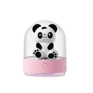 Fácil casa ultrasonic vapor frio Aroma Lâmpada de Natal O Melhor Presente Bonito Panda Night Light Multi-cor Bebê Aroma Difusor lâmpada
