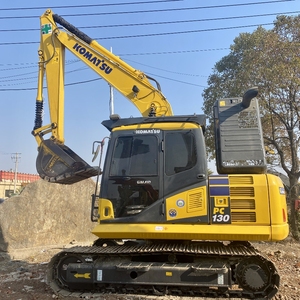 Excavadoras usadas KOMATSU PC130 Excavadora compacta 13 toneladas Original bajas horas calidad japonesa con cubo certificado CE para la venta - Product Image 3