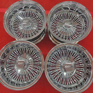 Nouvelles jantes à rayons gravées 13/14 pouces en acier chromé doré de luxe pour voiture classique, garantie 1 an - Product Image 5