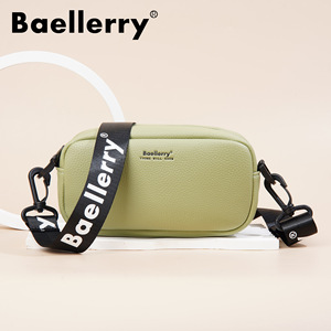 Baellerry Women's <b>Small</b> Square Shoulder <b>Bag</b> Green Pu Lychee Texture Zipper Closure Portable Everyday Use 7 Inch - Product Image 1