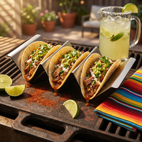 Support à tacos en acier inoxydable 430, empilable, pour cuisine et vaisselle