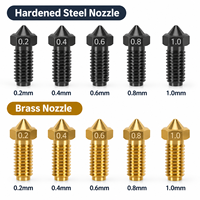 Nozel Baja Keras Kuningan Grosir Ra0.4 Bore HRC 60-65 Akurasi 0.01mm Ujung Ekstruder Suhu Tinggi untuk Anycubic Kobra