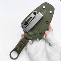 Couteau à lame fixe miniature best-seller, acier inoxydable, poignée en anneau, couteau tactique EDC pour l'extérieur avec étui