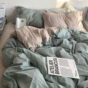 Hot Sale <strong>Double</strong> Spell Fashion Bedding Set Four Pieces <strong>Small</strong> Fresh Cotton <strong>Bed</strong> <strong>Sheet</strong> Quilt Cover <strong>Bed</strong> Cover Luxury <strong>Bed</strong> <strong>Sheets</strong> - Product Image 2