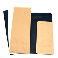 Sac d'emballage pour café en papier kraft écologique de 250 g avec logo personnalisé imprimé, fond plat, fermeture éclair et valve