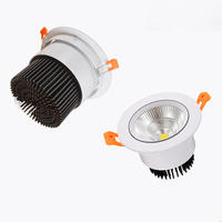 Module d'éclairage encastré au plafond, forme ronde, spot LED COB