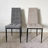 Chaises de salle à manger Hampton modernes bon marché d'usine, mobilier de salle à manger à dossier haut en cuir synthétique noir et blanc, ensemble table et 8 chaises