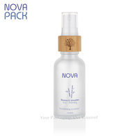 Ensemble de paquet de soin de la peau pot de crème en verre dépoli sérum compte-gouttes lotion bouteille de pompe vaporisateurs de toner pour emballage cosmétique en bambou