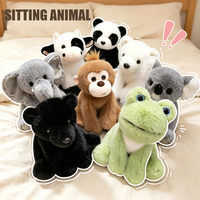 Jouet en peluche d'animaux sauvages et de la forêt, modèles Lion, Léopard, Tigre, Panda, Girafe, Vache, Grenouille, Chien, Koala, Mouton, Renard, Éléphant, pour la vente en usine