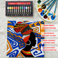 Service personnalisé Giorgione, ensemble de peinture en tube d'aluminium de 12 ml, 12 couleurs, pour toile, verre, vente en gros, qualité artiste, acrylique