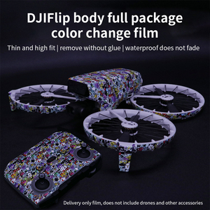 Housse de protection pour drone Ensemble d'autocollants imperméables en PVC pour le contrôle du RC-N3 Autocollants d'emballage complets pour DJI Flip Drone Accessoires - Product Image 2
