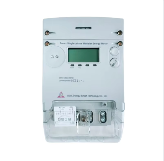 ZHONGYI Smart Single Phase Postpaid Energy Meter 240V 5(60)A 50/60Hz Wireless AMI Digital Display Safety Active Class1 Reactive