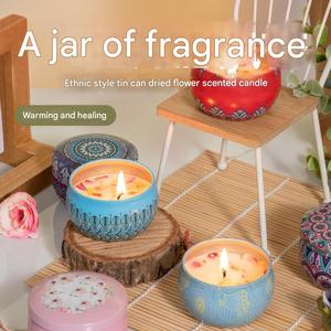 Vela perfumada de flores secas: cera de soja con aceite esencial de plantas de larga duración para regalos de boda y fragancia eterna - Product Image 3