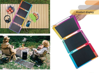 Panneau solaire pliable 23W ETFE Mono Cell, étanche, USB-A Type-C, charge rapide, chargeur solaire portable pour le camping en plein air