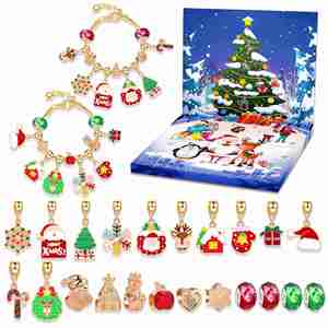 Set de Juguetes Premium para Hacer Joyas DIY para Niños, Caja Sorpresa de Navidad, Cuentas Coloridas de Acero Inoxidable, Pulsera de la Amistad, Moda - Product Image 1