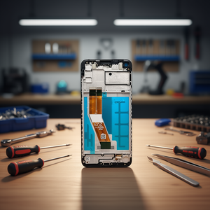 Écran complet avec cadre Samsung Galaxy A11 A115F Noir Pack Service Original - Product Image 3