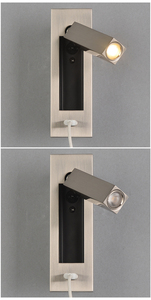 Queen Led sobre el <span class=keywords><strong>cabecero</strong></span> <span class=keywords><strong>empotrado</strong></span> con luces de lectura ajustables para soporte de pared de cama con puerto USB luz de pared ajustable - Product Image 2