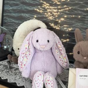 Nouvelle peluche de lapin floral violet Jc <span class=keywords><strong>Bonny</strong></span>, jouet de confort pour Pâques, avec rembourrage en coton PP pour les enfants de 7 à 14 ans - Product Image 2