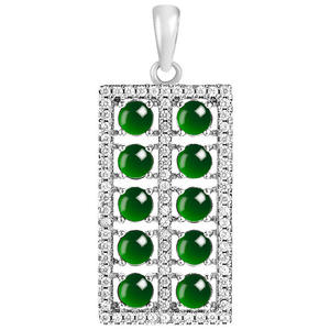 Colgante de Jadeíta Natural con Forma de Ábaco, Plata S925, Joyería para Mujer, Diseño Original, Estilo Chino, Regalo con Certificado de Tasación D346 - Product Image 5