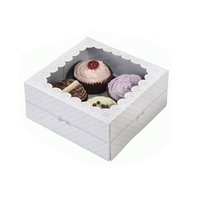Boîte d'emballage personnalisée pour cupcakes, 10 pièces, nouveau design, boîte à aliments, avec fenêtre transparente