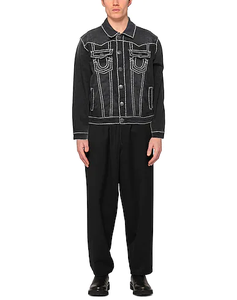 Otoño Invierno alta calidad elegante Casual tendencia Vintage telas <span class=keywords><strong>de</strong></span> <span class=keywords><strong>mezclilla</strong></span> chaqueta <span class=keywords><strong>de</strong></span> <span class=keywords><strong>mezclilla</strong></span> personalizada hombres chaquetas <span class=keywords><strong>de</strong></span> los hombres - Product Image 2