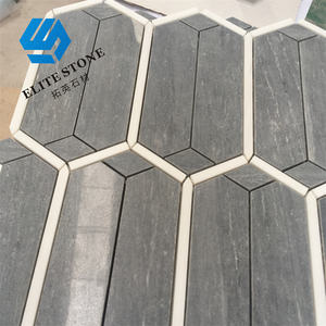 Azulejo de suelo de pared de mosaico hexagonal de mármol moderno, técnica Natural, diseño de cuchillo de agua de pétalos para interiores de baño de Hotel, <span class=keywords><strong>parquet</strong></span> - Product Image 6