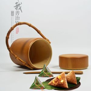 Bamboo Zongzi Packaging Tube Round Lyzz001 For Sticky Rice Dumplings Agricultural Product Packaging - Product Image 5