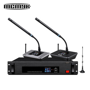 Sistema di Conferenza Wireless Digitale UHF di Alta Qualità, Microfoni da Tavolo Wireless, Microfono a Collo d'Oca Wireless per Presidente e Delegati - Product Image 2