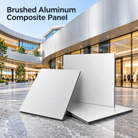 Panneau composite en aluminium brossé argenté de 4 mm 4x8 pieds pour la fourniture en gros de panneaux muraux