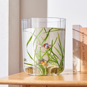 Cubo de Basura Transparente Cilíndrico para Interiores, Tamaño Grande, para Hogar, Oficina, Dormitorio, Sala de Estar - Product Image 3