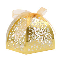 Boîte à dragées de remerciement pour mariage de style européen, qualité export, ruban pour fête d'anniversaire, papier nacré de qualité alimentaire