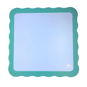 Générique pliable Mahjong Mat Party Novelties avec Bright Colors Blue Center Green Scallop Anti-Slip Scallop Edges-en stock! - Product Image 1