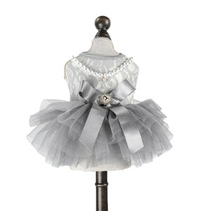 Vestido Gris Cisne para Mascotas con Collar de Perlas para Perros y Gatos, Falda de Poliéster para las Cuatro Estaciones QZ20260119-22 - Product Image 5