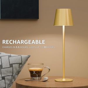 Lampe de table sans fil à LED rechargeable, design moderne nordique, à commande tactile, intensité réglable, pour restaurant, hôtel, bar (vente en gros) - Product Image 2