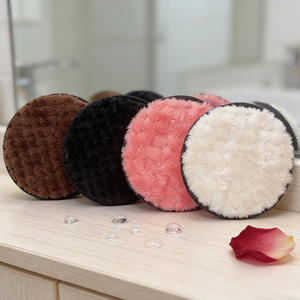 Éponge de maquillage en microfibre réutilisable et <span class=keywords><strong>lavable</strong></span>, lingettes démaquillantes, serviette nettoyante pour le visage, disques doux, double couche - Product Image 4