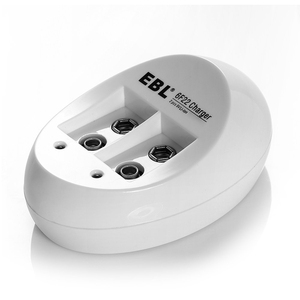 Chargeur de batteries rechargeables EBL 2 emplacements 600mAh USB rapide NiMH Li-ion 9V pour batteries rechargeables 9V - Product Image 4