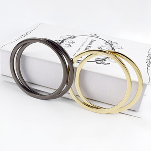 Pour BF334 <span class=keywords><strong>85mm</strong></span> plat joint torique métal sac poignées et sangles pour femmes sac à main fermoir connecteurs accessoires - Product Image 5