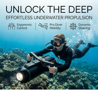 Véhicule de propulsion sous-marine puissant à LED lumineuses pour exportation en gros, avec hélices pour plongée et natation