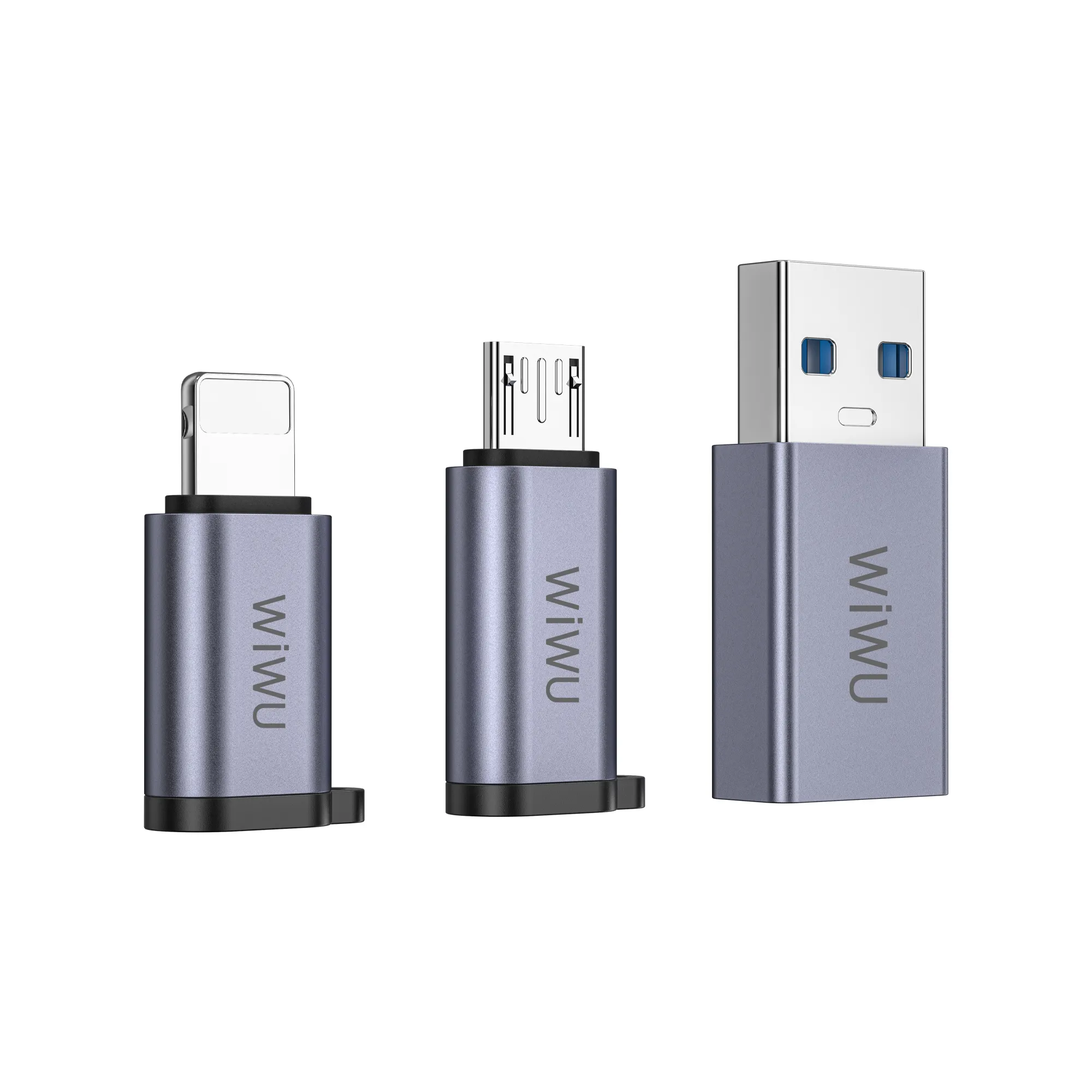 محول USB 3 في 1 بسعر الجملة من WiWU كابل محول USB C عالمي على نطاق واسع إلى USB Micro Thunder