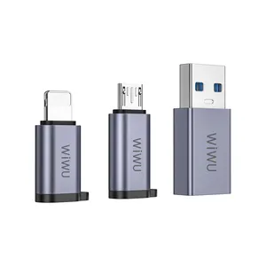 WiWU Großhandel 3 in 1 USB C Adapter Weit verbreiteter Kabel adapter USB C zu Micro Thunder USB