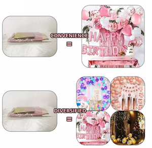 <span class=keywords><strong>Tiktok</strong></span>-Conjunto de globos de confeti de lentejuelas de oro rosa de 12 pulgadas, cartel de globo de aluminio, Kit de suministros para fiesta de cumpleaños - Product Image 6