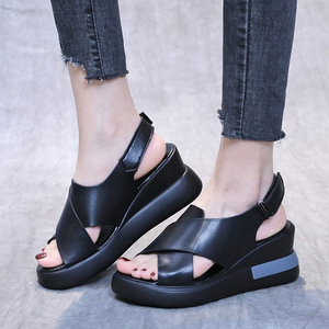 2024 Summer Wedge Platform Sandals Fashion Retro <strong>Romen</strong> Beach Shoes Ladies Casual Peep Toe Soft Comfortable Sandalias De Mujer - Product Image 5