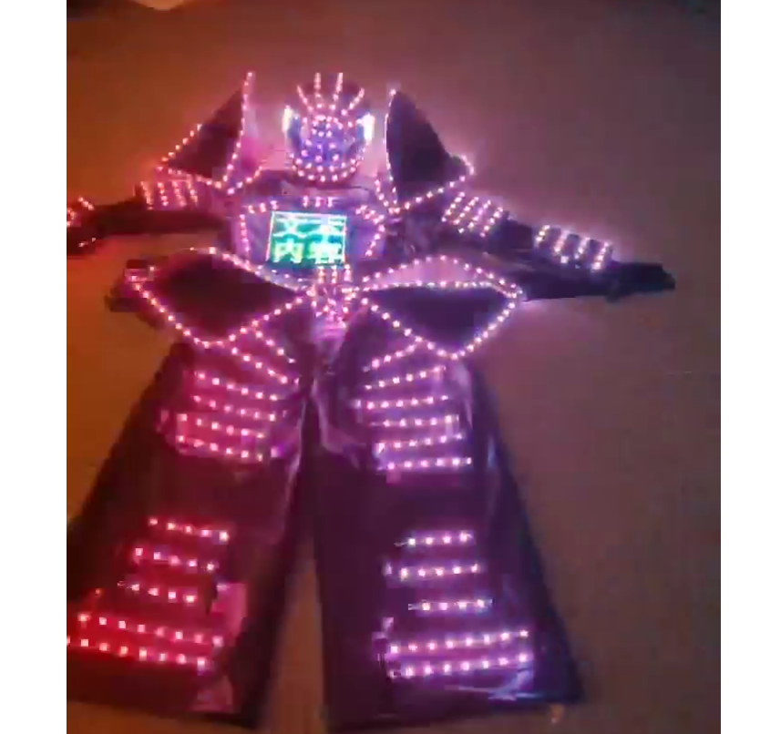 2024 New Coming Digital Screen Led Robot Suit Party Led Robot Costume Stage Clothes Luminous Costume For Dance Performance