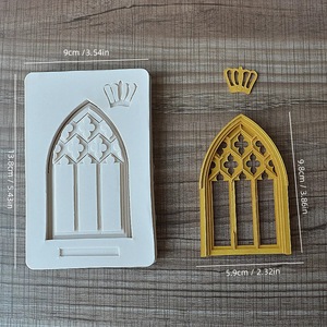 European Style Silicone Mold Arch Shape Fondant Cake Decorating Mold For Wedding Baking Epoxy Clay Crafting - Product Image 3