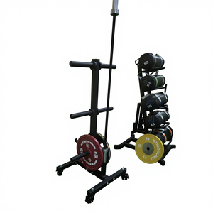 Customized Cast Iron Powder Coated <strong>Weight</strong> Plate Storage Rack Barbell Holder Vertical Plate <strong>Tree</strong> Black - Product Image 2