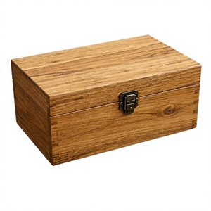 Caja Organizadora de Joyas de Madera Moderna, Ecológica y Hecha a Mano, con Soporte para Anillos y 1 Capa de Almacenamiento (182x128x85mm) - Product Image 1