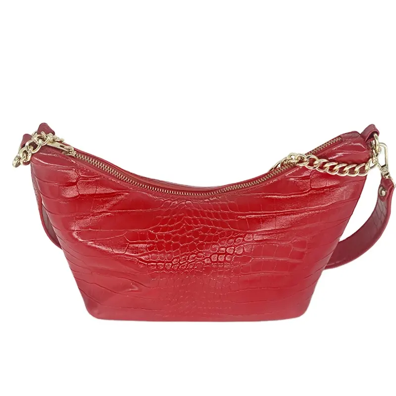 Tas bahu kulit buaya warna merah tas kurir selempang bahu dengan kustomisasi untuk tas tangan bahu wanita 2022 uniseks