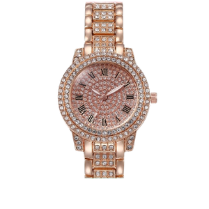 Factory Direct Women's Quartz Watch Diamond <strong>Roman</strong> Pattern Shake Sound Live Explosion Cornucopia Stainless Steel Band Alloy Glass - Product Image 1