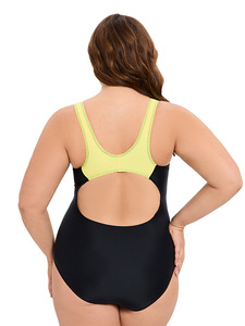 Nouveau maillot de bain sportif multicolore une pièce grande taille pour femme maillot de bain triangle dos nu conservateur - Product Image 6
